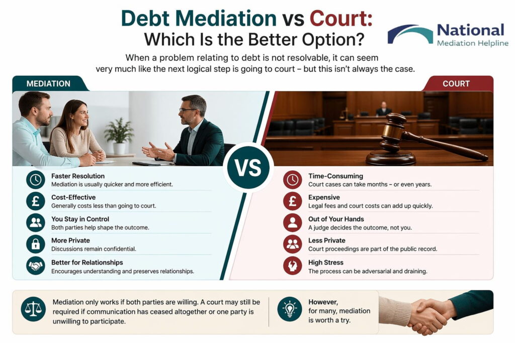 Debt Mediation vs Court: Which Is the Better Option Poole